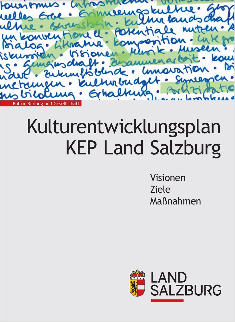 Sujetbild des gedurckten aktuellen Kulturentwicklungsplan Land Salzburg