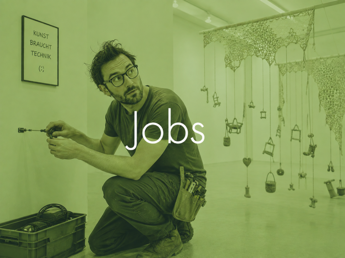 Sujet; Kulturjob techniker im Ausstellungsraum