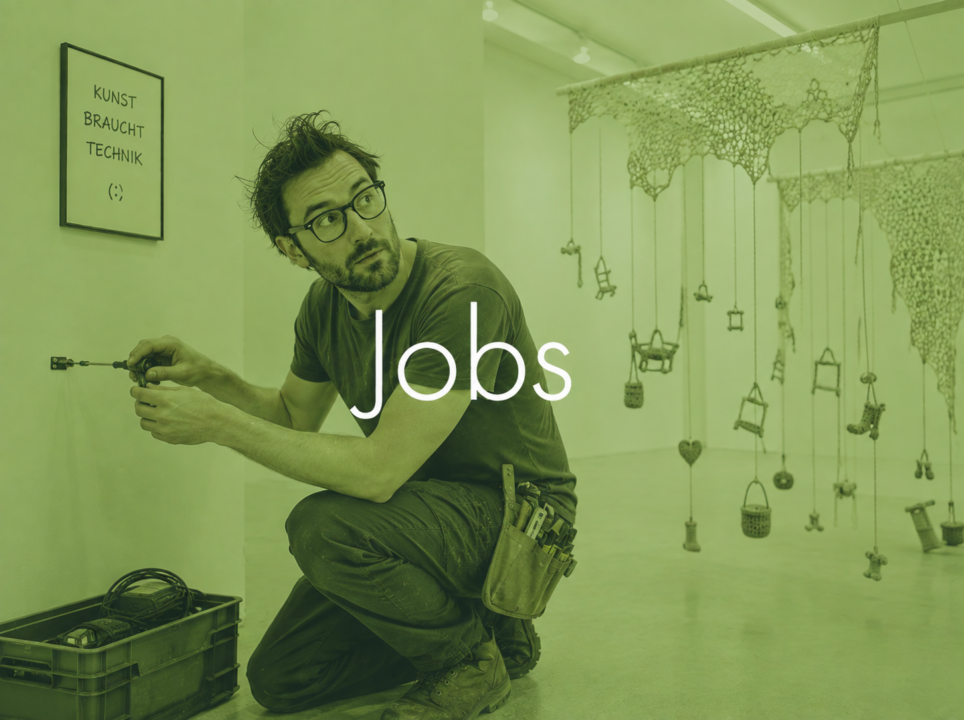 Sujet; Kulturjob techniker im Ausstellungsraum